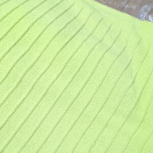 Lime Green Ribbed  Throw queen size